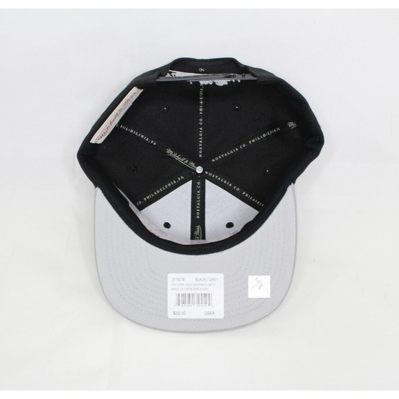 Mitchell & Ness Brooklyn Nets Black/ Gray Adjustable Snapback Hat Cap NWT - Picture 5 of 8